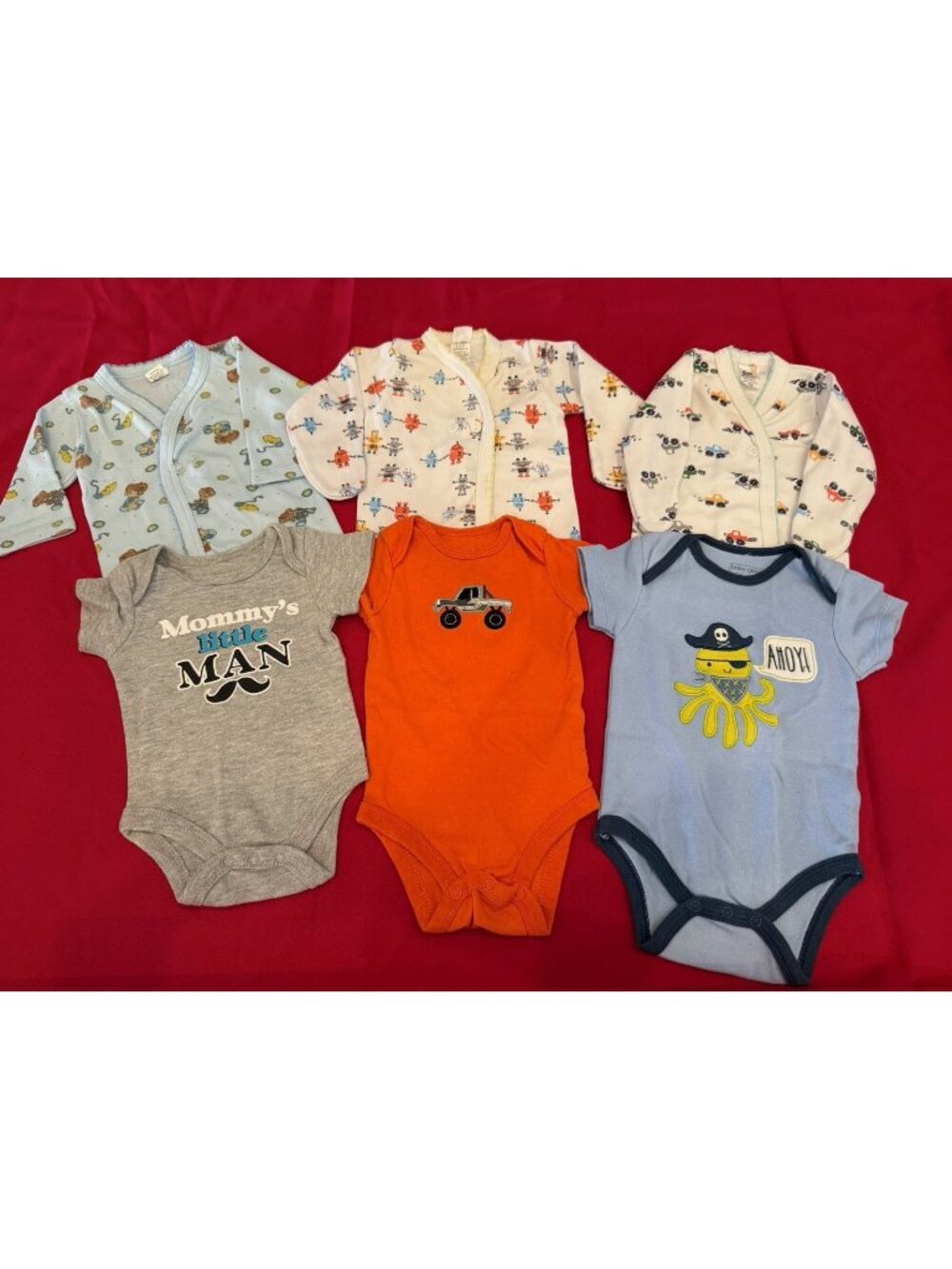 Baby Boy 6 Pieces Bundle Multicolor Size 0-6 Months